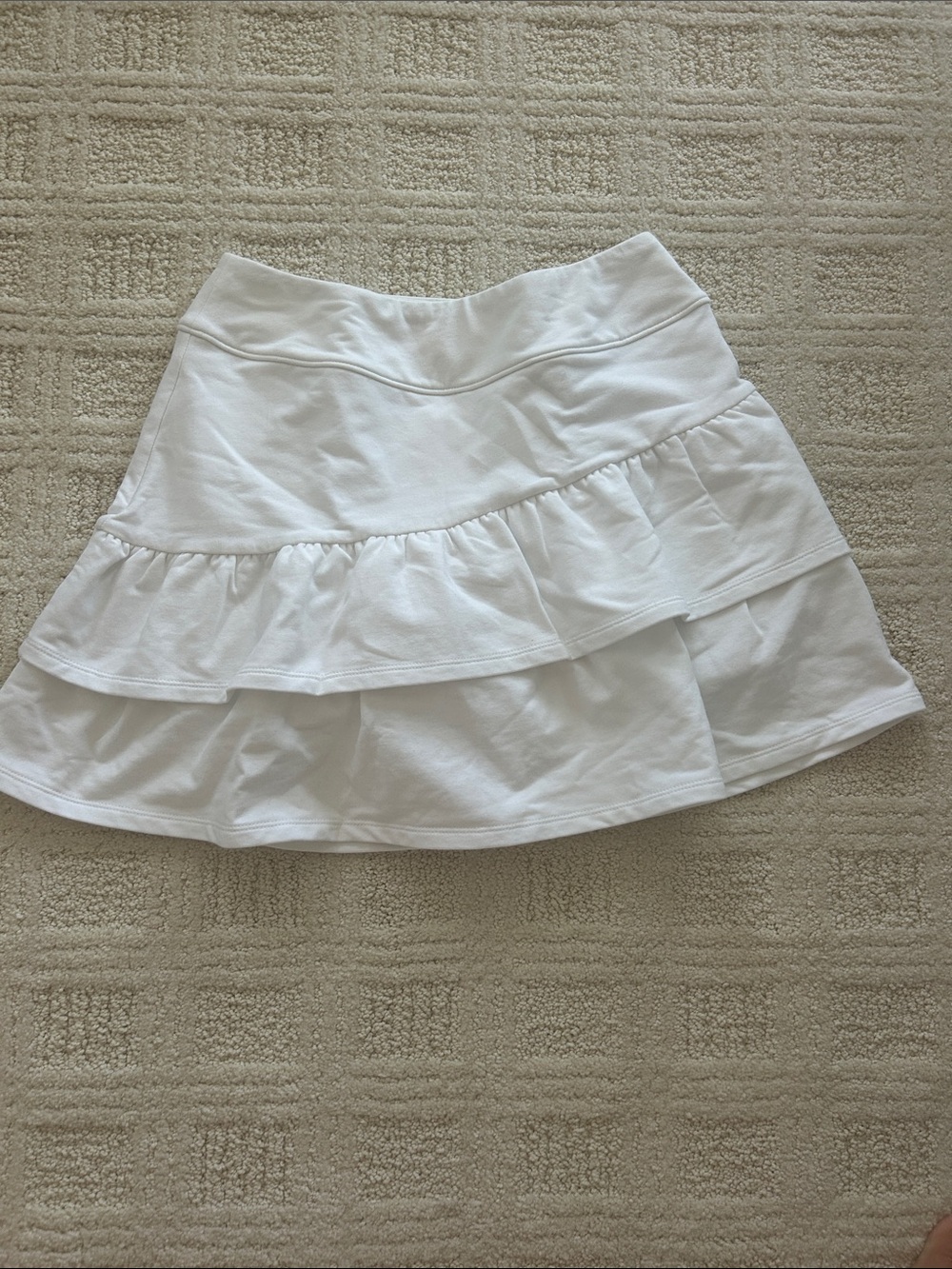 Lilly Pulitzer White Tiered Ruffle Skater Skirt